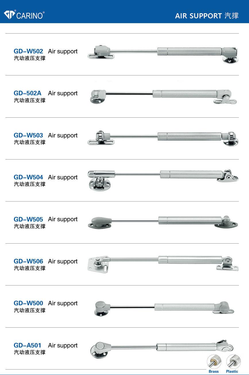 W505 Steel and Plastic Hydraulic Lift Gas Spring 60n 80n 100n 120n