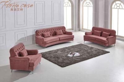 Hot Selling New Kind Velvet Fabric Leisure Living Room Sofa