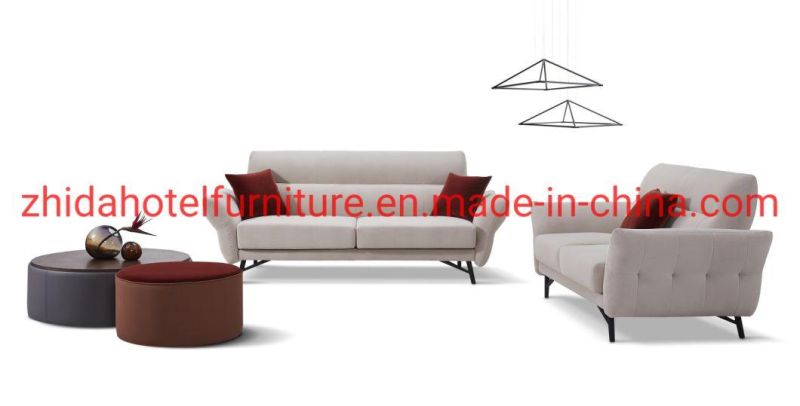 Home Living Room Furniture Modern Italian Metal Leg Velvet Fabric Living Room 2 Seater Hotel Loveseat Sectional Sofa Furniture