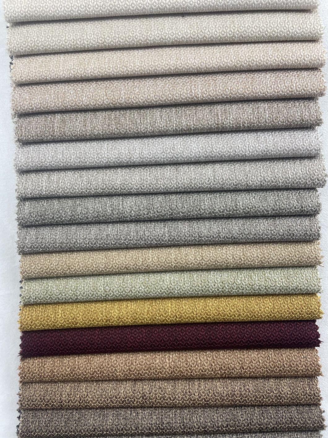 2022 China High Quality Polyester Plain Linen Upholstery Fabric for Sofa and Chair