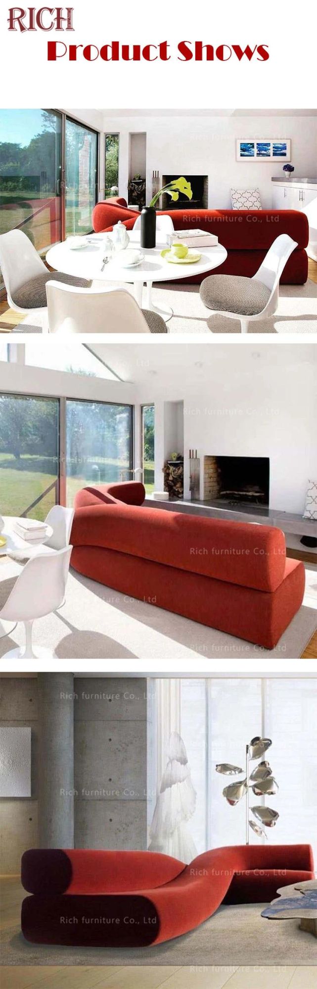 Italian Contemporary Luxury Unique Sofa Modern Fabric Twist Sofa