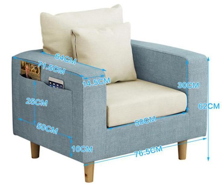 Living Room Fabric Modern Simple Single Sofa