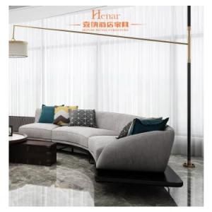 Latest Design Hotel Furniture Living Room Modern Sofa with Loung Chair