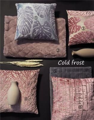 Cut Velvet Polyester Sofa Pillows Color Pillows Home Decorative Cushions
