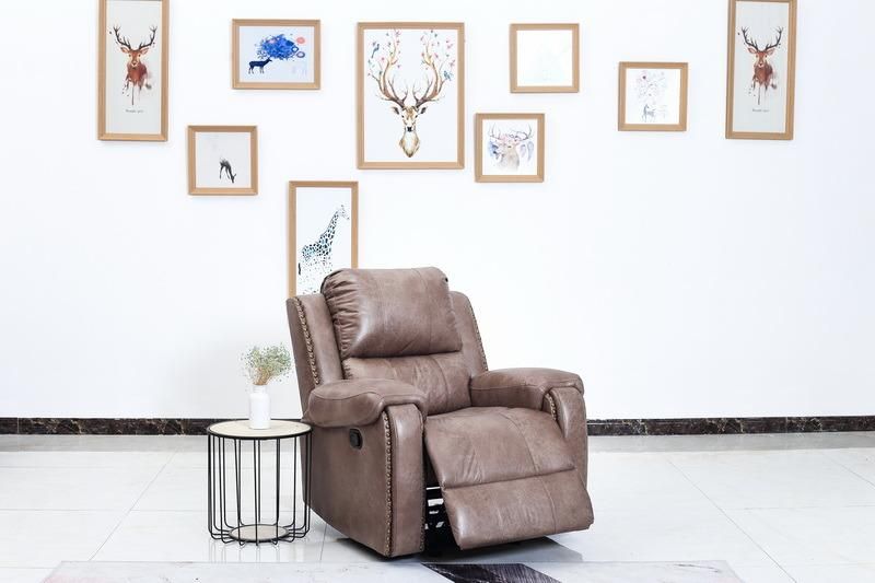 Fabric Reclining Sofa with Nail Arm for Living Room Furniture