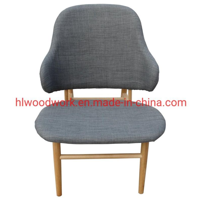 Grey Color Cushion with Naturao Oak Wood Frame Magnate Chair Lounge Sofa Coffee Shope Armchair Living Room Sofa Resteraunt Sofa Leisure Sofa Armchair