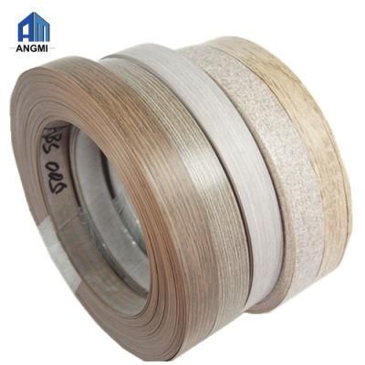 Customized Size Rolled PVC Furniture Edge Banding Tape Wood Grain/Solid Color/High Gloss for Wordwording Edge Banding Machine
