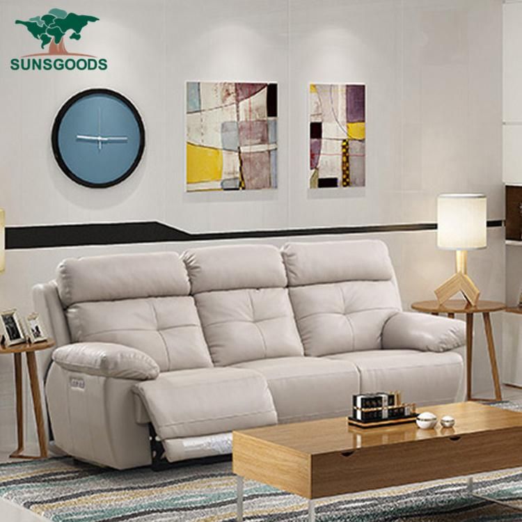 Popular Modern Style Good Quality Massage Sofa Genuine Leather Living Room Furniture