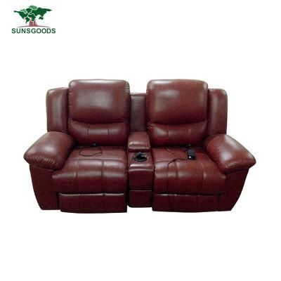 Leather Manual Automatic Recliner Massage Sectional Living Room Sofa Set