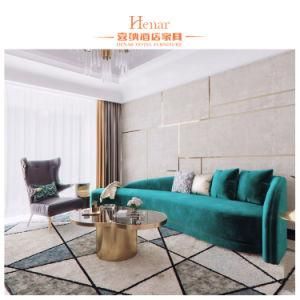 Henar Hotel Furniture Comfortable Living Room Sofa with Chair Table Set