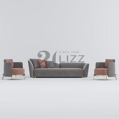 Luxury Modern Furntiure Set Sectional Leisure Velvet Fabric Floor Sofa for Home Living Room Hotel