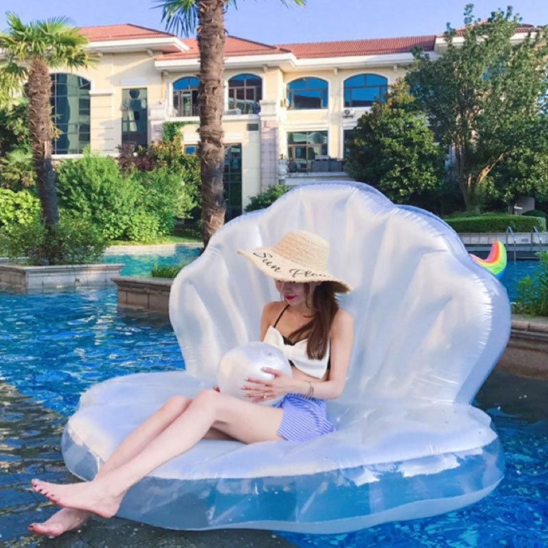 Mermaid Inflatable Pearl Shell Mussel Scallop Sofa Floating Row