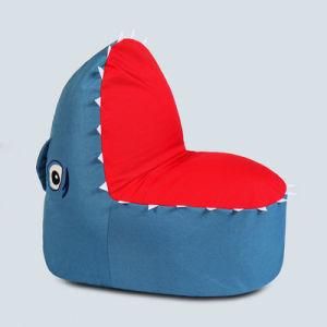 Animal Beanbag Sofa Chair-Shark Beanbag Chair in Dark Blue Color