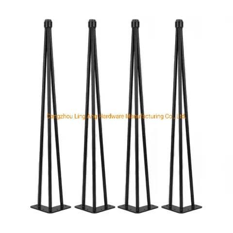 3 Bars 2 Bars Metal 2rod 3 Rod Hairpin Table Legs Black Ral 9017