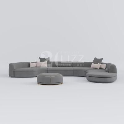 Modern Modular Metal Leg Ottoman Lving Room Leisure Fabric Lounge Couch Sofa Furniture
