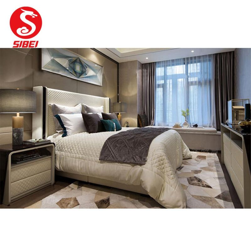 Italy Fashion Style Modern Furniture New Hot Sale Bedroom Furniture Sofa Bed Double King Bed