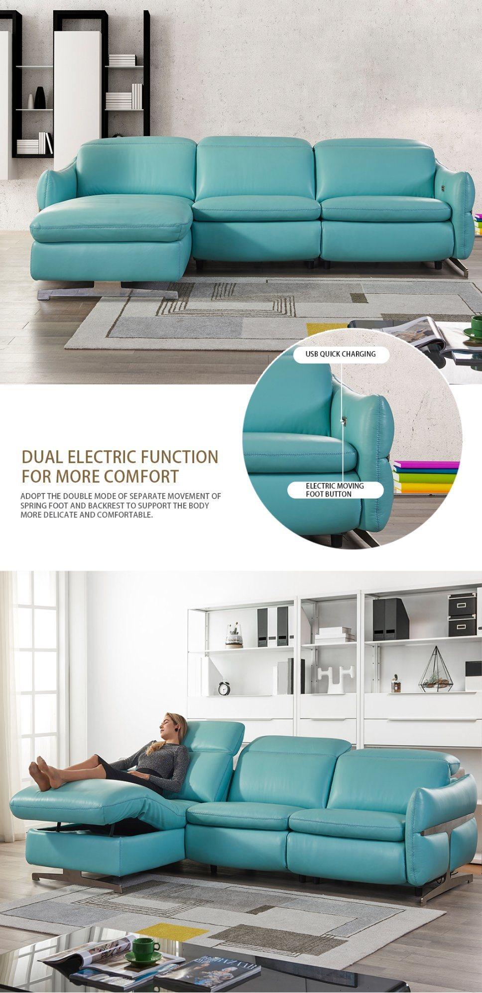 Multi-Functional Living Room Sofa Furniture Reclining Sofa Teal