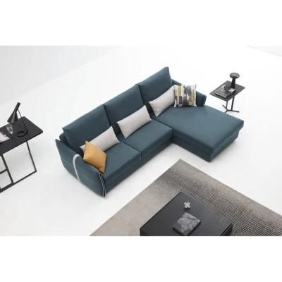 Wholesale Market Italian Modern Home Furniture Sofa Beds with Wood Frame, 3+1 Seaters
