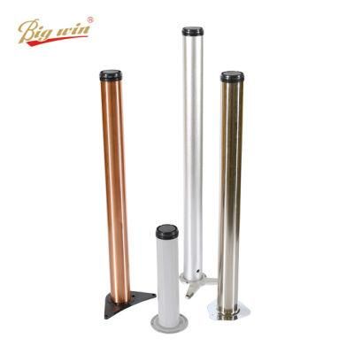 Furniture Hardware Different Finishing Rose Gold Colors Extenders Height710mm/ 800mm/ 820mm/ 1100mm Round Iron Metal Wholesale Table Legs