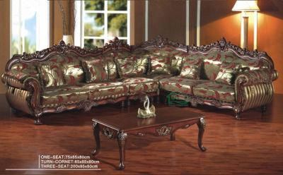 Optional Color Wooden Corner Sofa From Foshan Sofa Furniture Factory