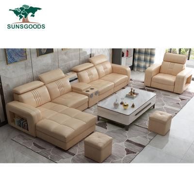 High Quality Modern European Leather Living Room Sofa Couch From China