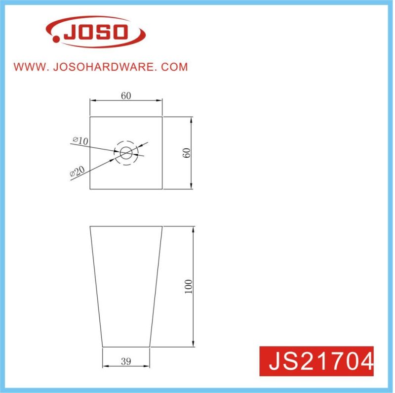 Solid Wood Furniture Rectangle Leg for Dresser Armchair