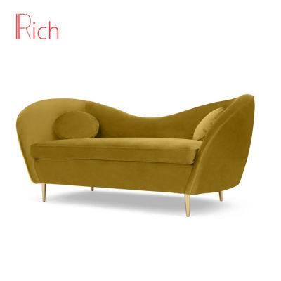 Modern Style Velvet Fabric Furniture Canape Sectional Couch Sectional Hotel Lobby Sofa