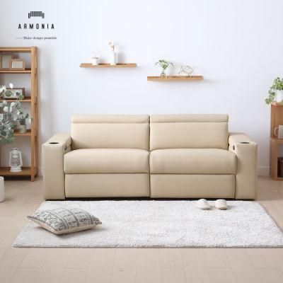 Factory Price Sponge with Armrest Couch Furniture Leather Sofa