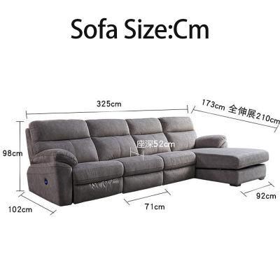 Customize Available Cheaper Price Living Room Electric Power USB Charging Relaxing Recliner L Shape Sofa
