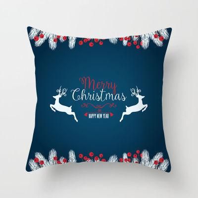 Holiday Decoration Christmas Onrament Christmas Deer Back Cushion Cover Sofa Cushion