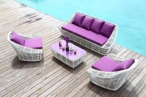 Well Made Garden Sofa Set with PE Round Rattan