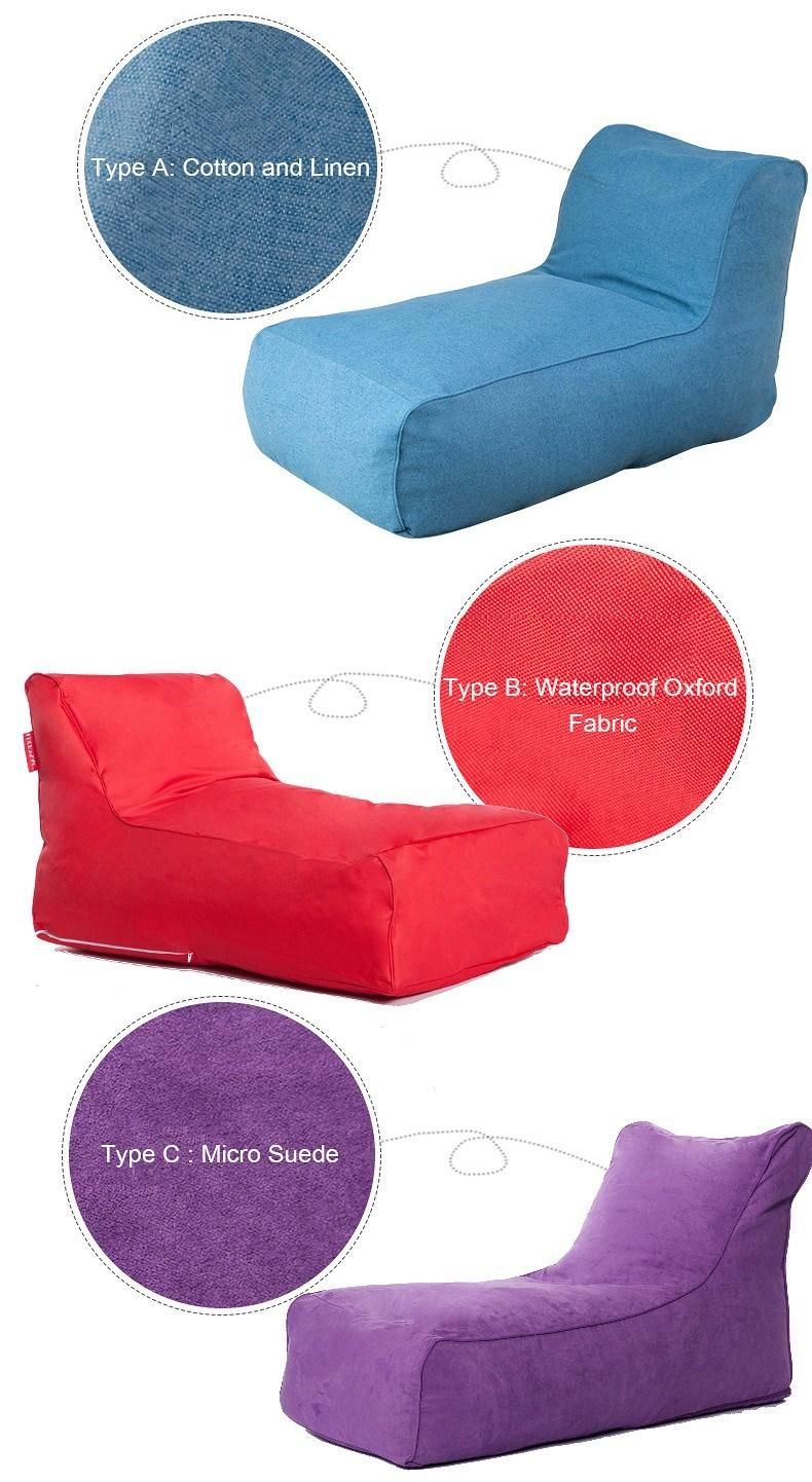 L Shape Sofa Bed with High Back Support, Portable Living Room Bean Bag Cover for Adult, Giant Living Room Chairs