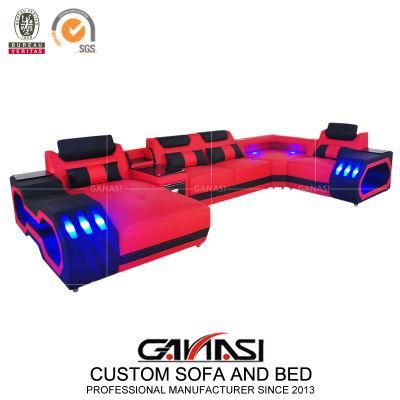 Multifunctional LED Music Playback Leather Sofa