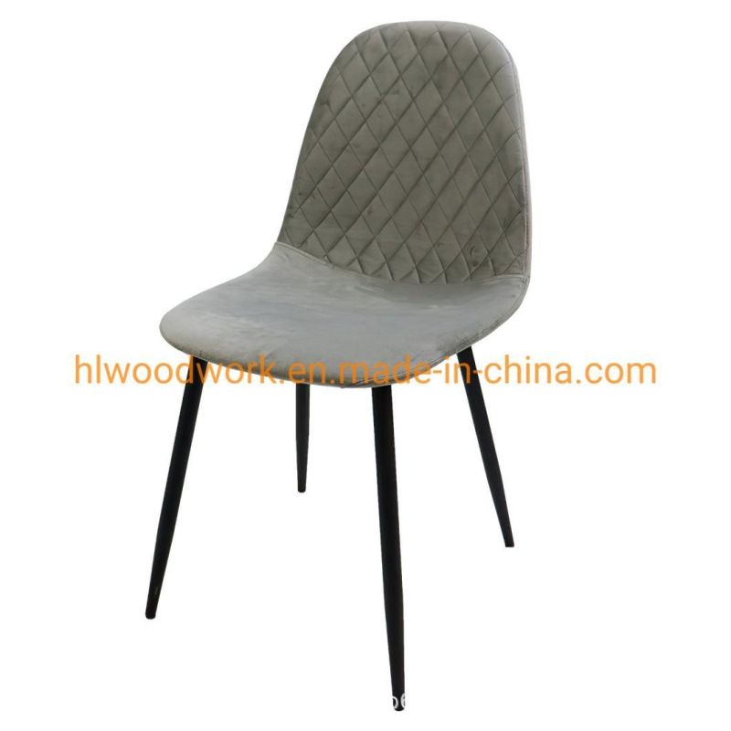 Modern Design Home Outdoor Restaurant Furniture Sofa Chair PU Faux Blue Dining Chair for Living Room Fashion Design Upholstered Backrest Home Furniture