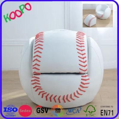 Popular Kids Baseball Sofa with Ottomanwholesale Kids Furniture