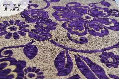 Hot Sell Chenille Material with Flowers Jacquard Fabric for Sofa Fabric and Furniture Material