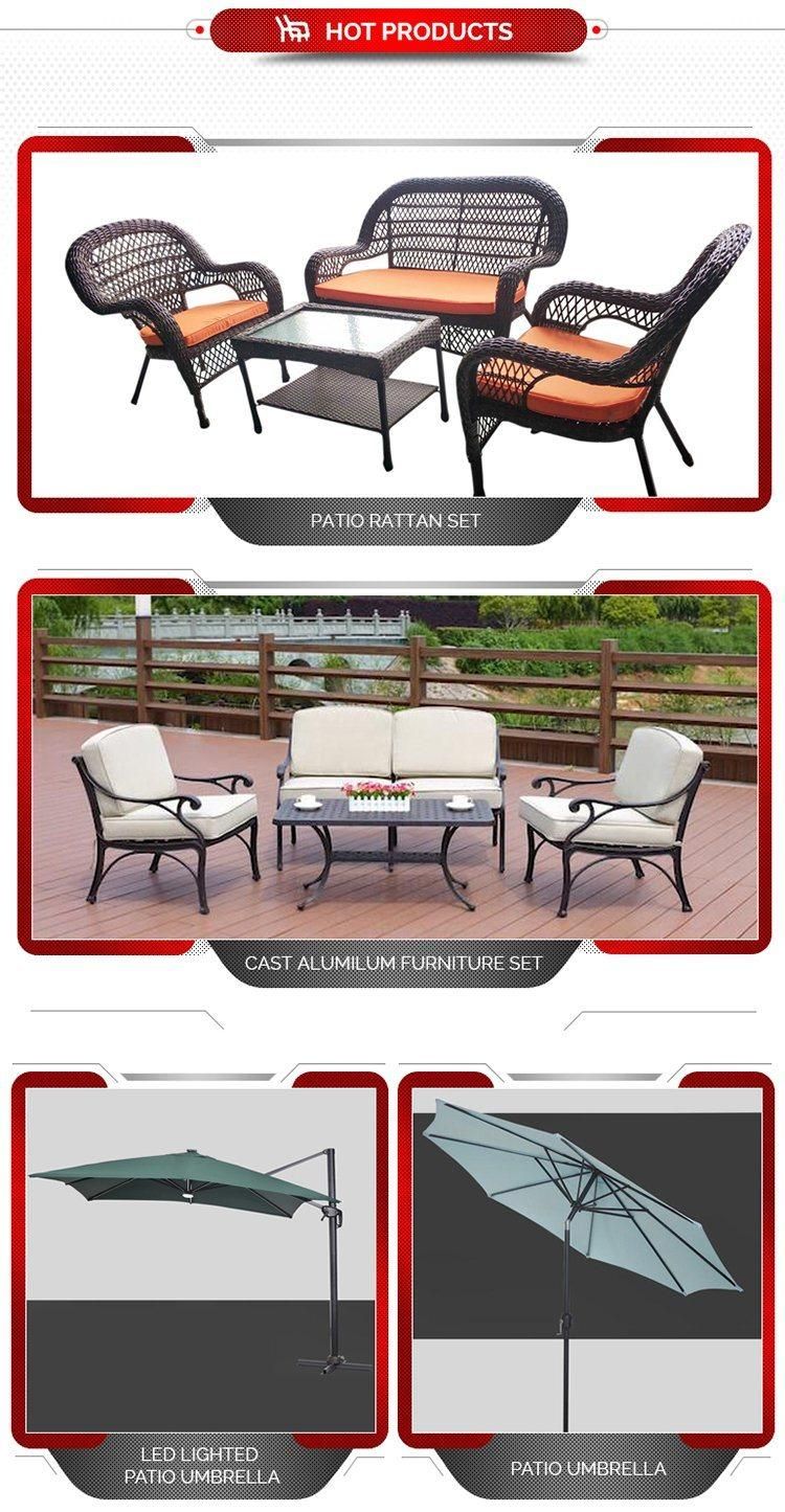 Patio Garden Furniture 4 Seater Cheap Rattan Outdoor Plastic Sofa Set Black Waterproof Seat