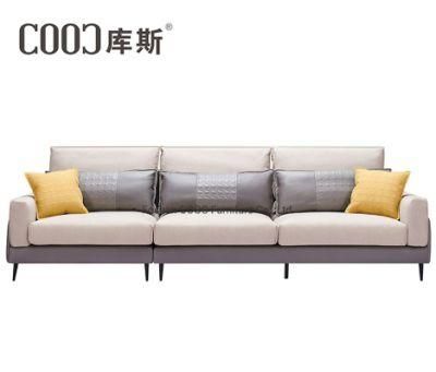 Minimalist Style Living Room Futniture Wood Frame Leathaire Sofa