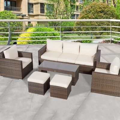 Leisure Rattan Sofa Rattan Chair Courtyard Garden Outdoor Leisure Sofa Chair