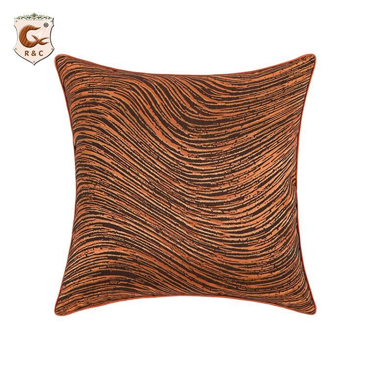 Modern Light Luxury Sofa Couch Car Cushion Cover Silk Satin Hot Stamping Pillow Case Cover Metal Color Pillowcase Pillowcover