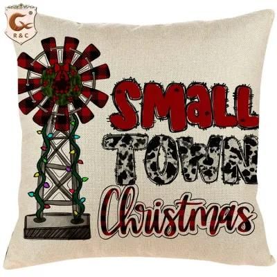 Custom Home Sofa Bed Print Christmas Decorative Pillows Cover Cushion Cover