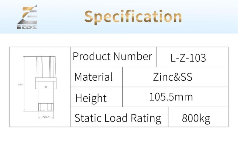 Kitchen Part Table Equipment Adjustable Leg L-Z-103 Kitchen Adjustable Leg