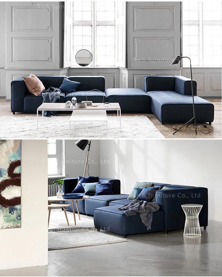 Home Furniture Luxury Sectional Corner Sofa Fabric Reclining Modern Modular L Shaped Sofa