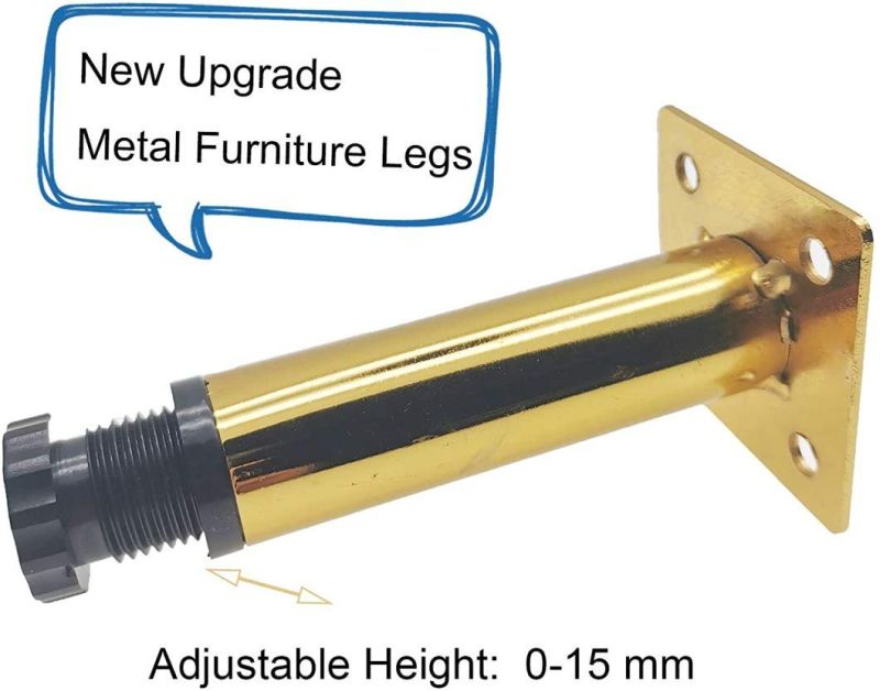 Furniture Stainless Steel Chrome Metal Legs Brass Golden Feet Table Foot Rose Gold Plated Sofa Leg