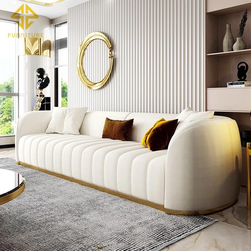 Modern Furniture Sofa Light Luxury Leather Modern Furniture Sofa American Living Room 123 Combination Sofa