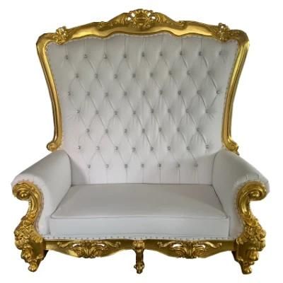 High Back Wedding Sofa Chairs for Bride and Groom in Optional Furnitures Color From Chinese Hotel Furniture Factory