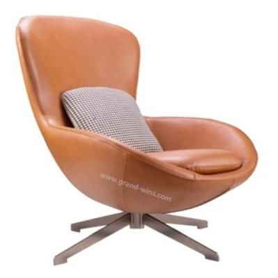 Lounge Chair with Metal Frame Swivel Base Miller Recliner Chair