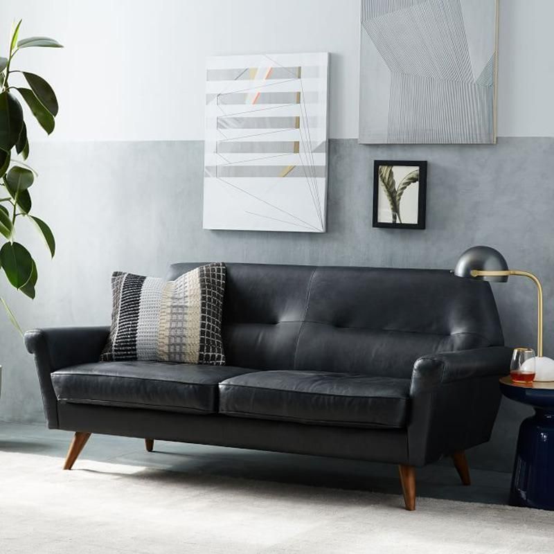 Latest Design Modern Living Room Couch Leather Corner Sofa