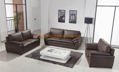 Modern European Style Genuine Leather Customized Home Furniture 1+2+3 Seater Living Room Sofa