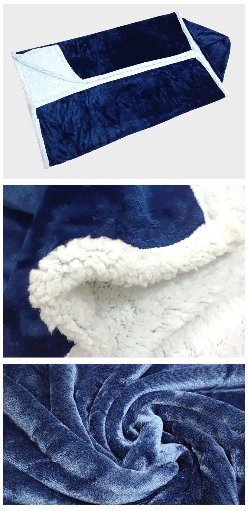 100% Polyester Velvet Flannel Sherpa Throw Bed Sofa Knit Blanket Hoodie Blanket Fuzzy Blanket Wearable Cloak Blanket